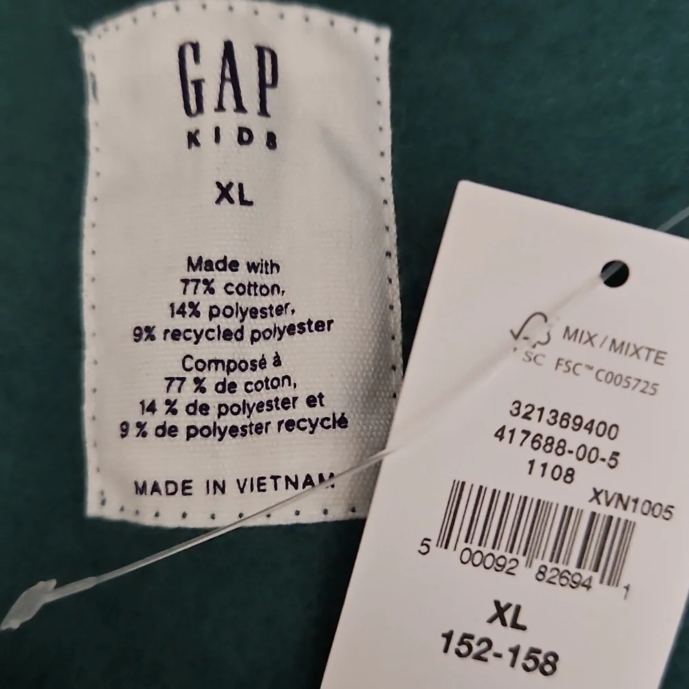 Gap Full Zip Logo Hoodie Sweatshirt